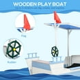 thumbnail image 3 of Outsunny 83" Wooden Kids Sandbox with Covered Protection Under Canopy, 3 of 9