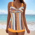 thumbnail image 2 of Women's Underwire Tankini Swimsuit - Twist V Neck Flowy Bathing Suit Top Only, No Bottom, 2 of 9