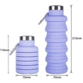 thumbnail image 3 of Collapsible Water Bottle Reuseable BPA Free Silicone Foldable Water Bottles, 3 of 4