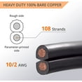 thumbnail image 2 of Wirefy 10/2 Low Voltage Landscape Lighting Wire - Outdoor Direct Burial - 10-Gauge 2-Conductor 200 Feet, 2 of 7