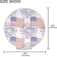 thumbnail image 3 of Coolnut 60" Independence Day Outdoor Round Tablecloth, Waterproof Stain-Resistant Non-Slip Circular Tablecloth with Umbrella Hole and Zipper for Tabletop Backyard Party BBQ Decor, 3 of 7