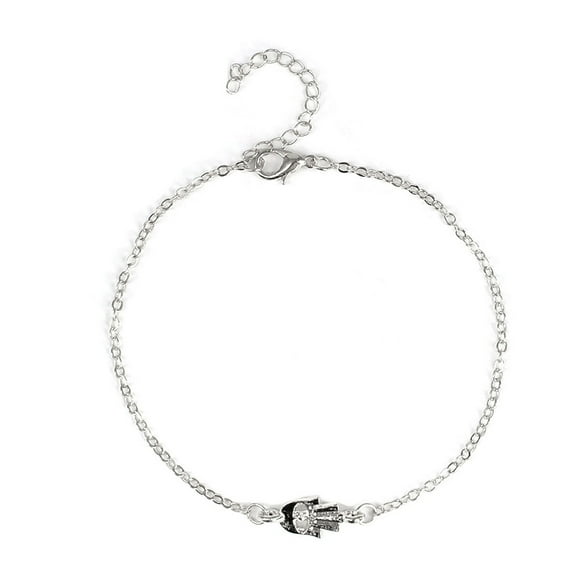 Anklets Evil Eye Jewelry Foot Daily Wear Elegant Chains Universal Fashion Accessory Hanging Pendent Ankle Bracelets for Women Party Weddings Silver