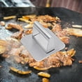 thumbnail image 4 of Leutsin Steel Rectangular Lattice Meat Press Board With Wooden Handle Meat Press, 4 of 9