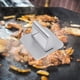 thumbnail image 4 of Tabla de prensado de carne de hierro | Prensa de parrilla rectangular de celosía con mango de madera resistente al calor | Acero inoxidable | Peso de 1000g | 21x11cm | Herramienta de sándwich de, 4 of 9