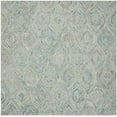 thumbnail image 2 of SAFAVIEH Ikat Kim Geometric Braided Wool Area Rug, Ivory/Sea Blue, 6' x 6' Square, 2 of 4