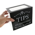 thumbnail image 4 of Acrylic Tip Box for Bartender Bars Restaurants Musicians Driver Money Container Donation Tip Holder Suggestion Box Raffle Cash Box for Money Storage Container, 4 of 9