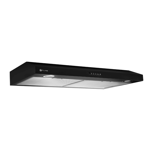 FLINE | Campana de cocina 80 cm | GABINETE | Slim negro matte | Controles botones |extractora | 3 velocidades | Brimnes 80