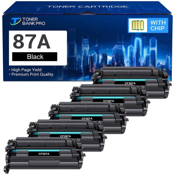 87A Black Toner Cartridge 87A CF287A M501dn 87X CF287X Laserjet Pro M501dn M501n M506dn M506n M527dn M506x M527f M506 M501 M527 M527c M527z M506dh Printer Ink 5-Pack