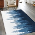thumbnail image 2 of Navy Blue Washable Area Rug 3x5 Forest Nature Woodland Tree Misty Forest Silhouette Landscape Low-Profile Large Area Rugs with Non Slip Backing Indoor Floor Carpet for Entrance Living Room Bedroom, 2 of 9