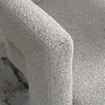 thumbnail image 2 of Taupe Modern Bouclé Accent Chairs, Set of 2, Fully Upholstered Minimalist Side Chairs, 2 of 12
