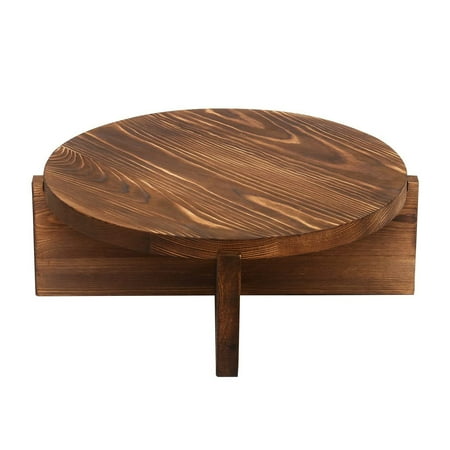 

moobom Dessert Table Pastry Tray Wooden Plate High Feet Snack Plates Wood Party Afternoon Tea Cake Stand