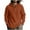 Orange, variant on PuLe Hoodies for Men Men Fashion Casual Stripe Button Round-Neck Long Sleeve With Hooded Blouse