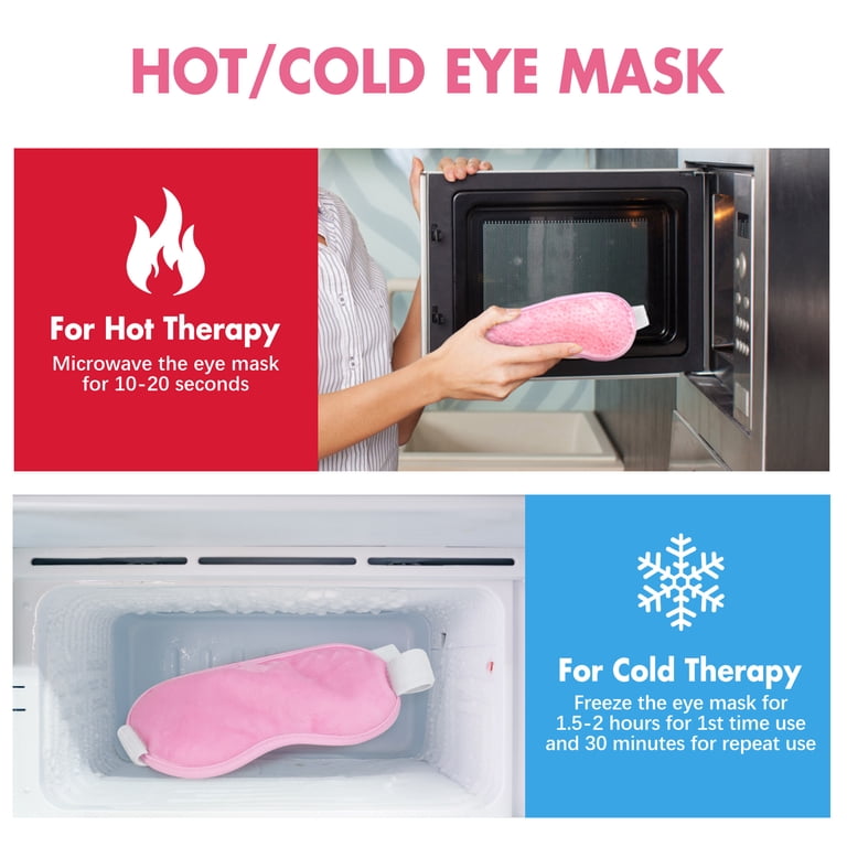 LotFancy Cooling Ice Eye Mask, 2-Pack Hot Cold Therapy photo 5