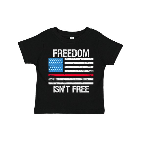 Inktastic Grunge American Flag Freedom Isn't Free Boys or Girls Toddler T-Shirt