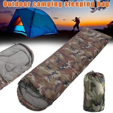 Camo Sleeping Bag 3-4 Seasons Warm Cold Weather Outdoor Portable Sleeping Pouch
