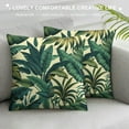 thumbnail image 3 of COMIO  Palm Leaves Home Decorative Throw Pillows Covers, Tropical Leaf Jungle Palms Outdoor Pillow Case for Livingroom Bedroom, Boho Pillow Cushion Covers for Man Woman, Green White, 3 of 5