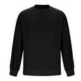 thumbnail image 5 of S-4X Mens Big & Tall Sweatshirts Plus Size Long Sleeve Shirts Pullover Crewneck Casual Solid Color Breathable Athletic Workout Sweatshirt Tops, 5 of 5