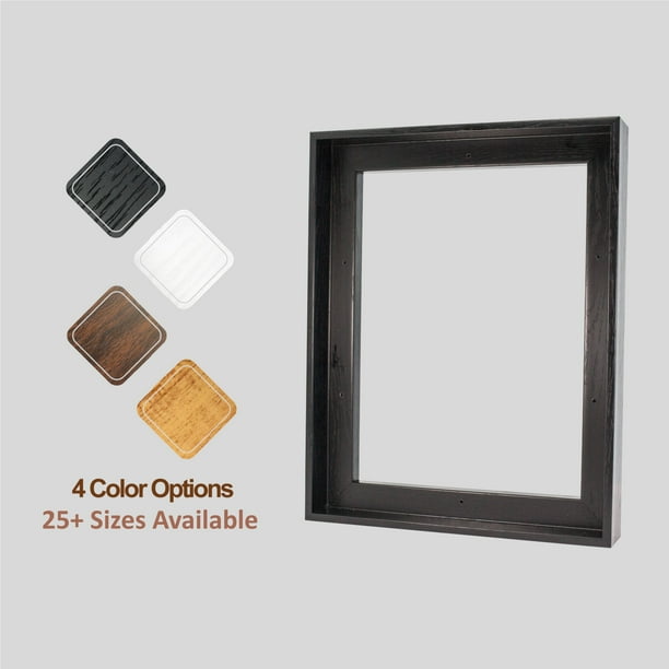 24x36 Inches Floater Frame for 1.25 thick Canvas, Available in 25+ size and 4 Color White/Black