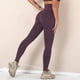 thumbnail image 3 of MKLEKYY Leggings para mujer, pantalones de yoga lavados de color liso con cortes rotos, leggings capri deportivos de cintura alta sin costuras, pantalones de fitness con efecto lifting, 3 of 4