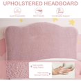 thumbnail image 4 of Historyli Twin Size Bed Frames with Adjustable Headboard,Modern Upholstered Platform Bed Frame with Sturdy Wood Slats,No Box Spring Needed,Easy Assembly,Pink, 4 of 7