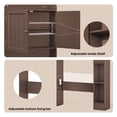 thumbnail image 6 of Noelse  Over the Toilet Storage Cabinet, Over Toilet Bathroom Organizer with 2 Doors, Adjustable Shelves, Toilet Paper Holder, 2 Side Hooks, Space-Saver for Bathroom, Laundry, Brown, 6 of 9