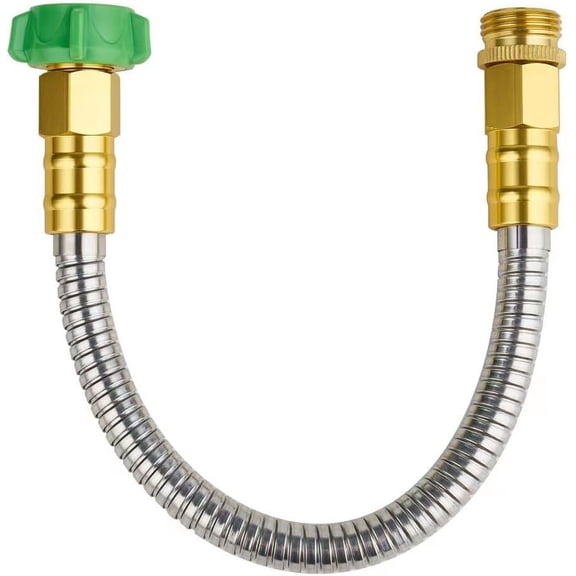 304 Stainless Steel Short Garden Hose 3 ft with Female to Male Metal Connector, Anti-Leakage, Flexible & Lightweight Kink Free Water Hose, Easy to Use & Store (3ft)