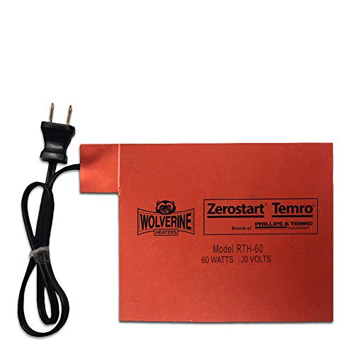 Zerostart 3400066 Silicone Pad Battery Heater, 5½" x 8½" 120 Volts 60 Watts