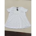 thumbnail image 1 of Women's Peplum Tops Deep V-Neck Low Cut Ruched Front Short Sleeve T-Shirt, 1 of 4