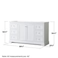 thumbnail image 3 of Wyndham Collection 60" Wood Single Bathroom Vanity in without Mirror Gray, 3 of 7