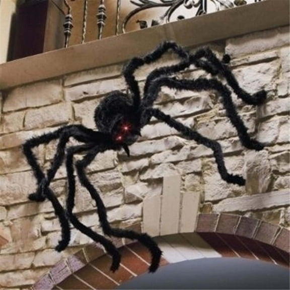 Fake Spiders,Halloween Simulation Big Decorations Stuffed Big Scene Arrangement Props,Halloween Yard Decorations for Porch,Halloween Hanging Spiders(Black 30in)from ANMUYUM