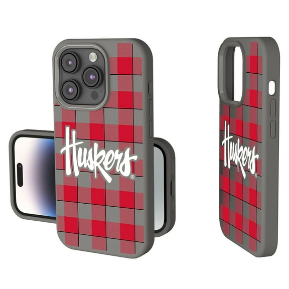 Keyscaper Nebraska Huskers Plaid Soft Touch iPhone Case