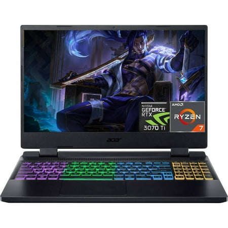 Acer Nitro 5 15.6" IPS Gaming Laptop, AMD Ryzen 7 6800H, 32GB DDR5 RAM, 1TB PCIe SSD, NVIDIA GeForce RTX 3070 Ti, Windows 11 Home
