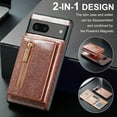 thumbnail image 6 of Allytech Google Pixel 7A Wallet Case Glitter, Google Pixel 7A Cover, Bling PU Leather Zipper Pocket Cards Holders Shockproof Protective Phone Case for Google Pixel 7A - Rosegold, 6 of 11