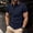 Navy, variant on VgaVtl Polo Mens Shirts Summer Short Sleeve Striped Business Collared Casual Mens T Shirts Everyday Button