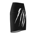 thumbnail image 3 of Effete Feline Claw Marks Scratch Women Pencil Skirt (AOP), 3 of 7