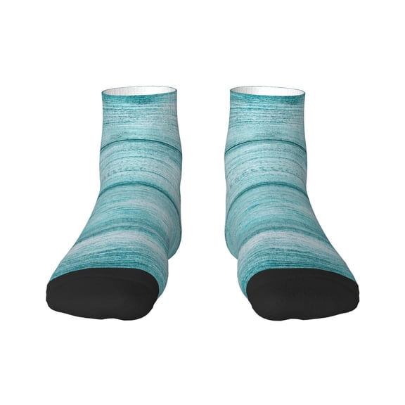 Naloa Teal Turquoise Wood Ankle Socks for Women Non Slip Socks No Show Socks Classic Low Cut Casual Socks Casual Socks