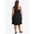 thumbnail image 2 of ellos Women's Plus Size Smocked Bodice Tank Dress - 5X, Black, 2 of 6