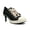 Green, variant on Women Sneaker Heels Platform Lace Up Low Kitten Heels Pumps Party Shopping Sporty Shoes Size 9 Black