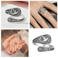 thumbnail image 4 of Adjustable Hummingbird Ring for Women, Vintage Silver Floral Thumb Ring Size 6–10, Open Design Nature-Inspired Bird Ring, Elegant Statement Jewelry Gift for Ladies, Friends, and Nature Lovers, 4 of 7