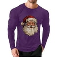 thumbnail image 2 of Amzcrzy - Sudadera Para Hombre, Ropa Deportiva Para El Hogar, Pijamas, Moda, Suelta, Informal, Color Sólido, Camiseta Deportiva, Morado, M, 2 of 6