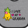 thumbnail image 4 of Inktastic I Love My Grandpa with Pineapple Girls Baby Bib, 4 of 4