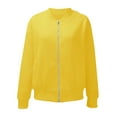 thumbnail image 4 of Nmmued Zip Up Sweatshirt Women, Womens Sweatshirts No Hood, Lightweight Jacket Women, Workout Jackets for Woman, Lightweight Sweatshirts for Women, Yellow L, 4 of 9