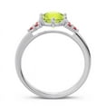 thumbnail image 4 of 2.15 Carat Beautiful Round Cut Peridot & Red Ruby Gemstone Bridal Ring for Women Solid 18K White Gold Size 3 by Diamond-Capitals, 4 of 7