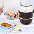 thumbnail image 6 of Portable 2L 3 Layers Electric Lunch Box Steamer Pot Rice Cooker Food Warmer, 6 of 18