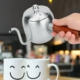 thumbnail image 3 of Long  Tea Kettle, 500ml Stainless Steel Coffee Pot, For Home Steel Color 500ml, 3 of 8