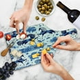 thumbnail image 4 of Horse Cutting Board, Monochrome Repetition of Horses and Flowers, Decorative Tempered Glass Cutting and Serving Board, in 3 Sizes, by Ambesonne, 4 of 5