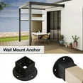 thumbnail image 4 of 2 Piezas 2X2 Kit de Soportes de Base de Poste de PéRgola con Base de de Poste de Cerca Cuadrada, Soportes de Base de Anclaje de Poste de Montaje en Pared de Alta Resistencia, 4 of 7