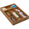thumbnail image 4 of Honey-Can-Do Bamboo 10.25" x 14" x 2" 4-Compartment Kitchen Drawer Organizer, Natural, 4 of 5