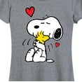 thumbnail image 3 of Peanuts - Snoopy and Woodstock Hug - Women's Short Sleeve Graphic T-Shirt, 3 of 6
