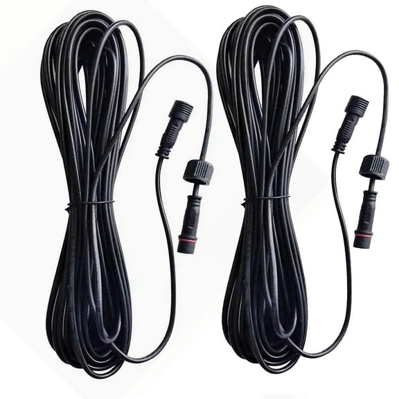 2 Pin Extension Cable for Solar Outdoor String Lights, 65 Ft Solar Strip Lights Waterproof Extension Cord